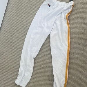 aviator nation kids white sweatpants